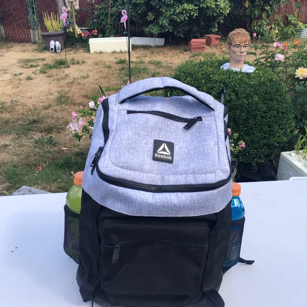 Reebok Bobbie Top Loader Two-Tone Grey and Black Daypack Backpack